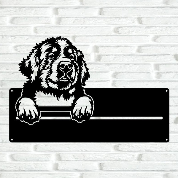 Bernese Mountain Dog Street Address Sign - Metal Dogs