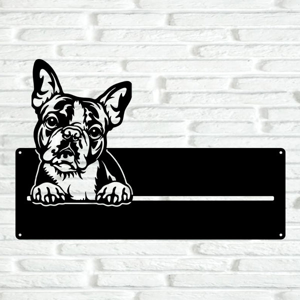 Boston Terrier Street Address Sign Version 3