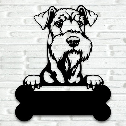 Airedale Terrier Metal Art - Metal Dogs