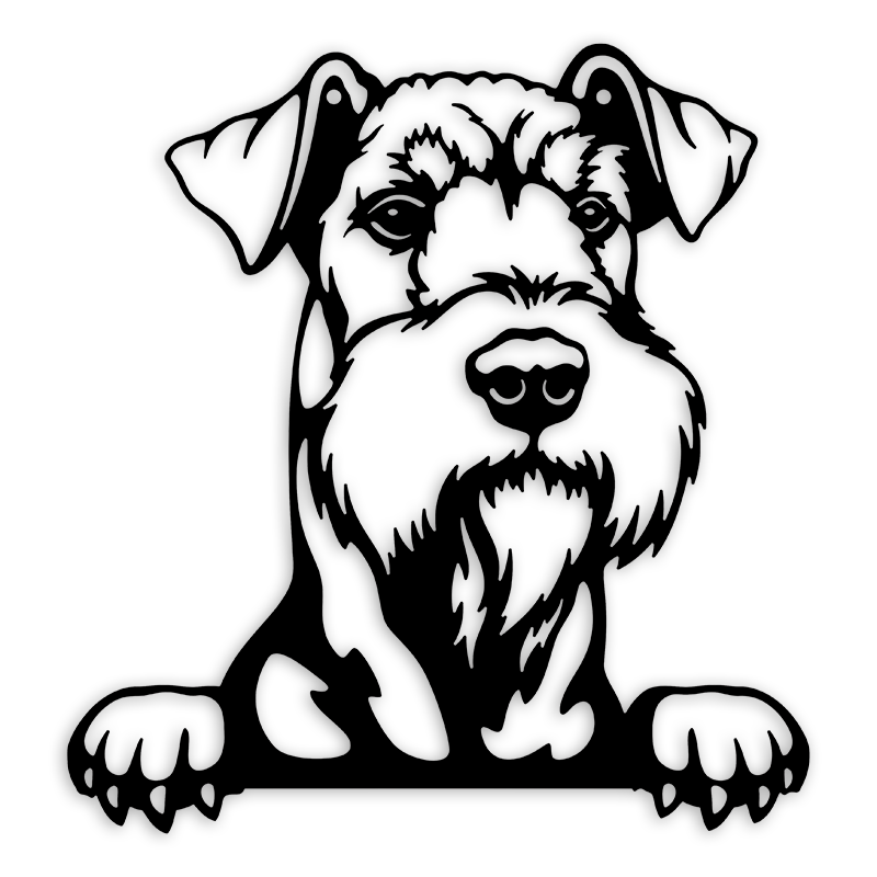 Airedale Terrier Metal Art - Metal Dogs