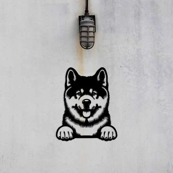 Akita Version 2 Metal Art - Metal Dogs