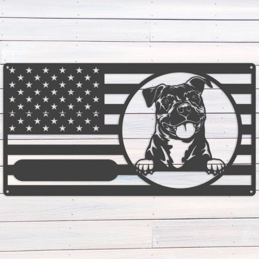 American Flag Pit Bull