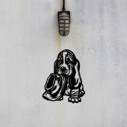 Basset Hound Metal Art - Metal Dogs