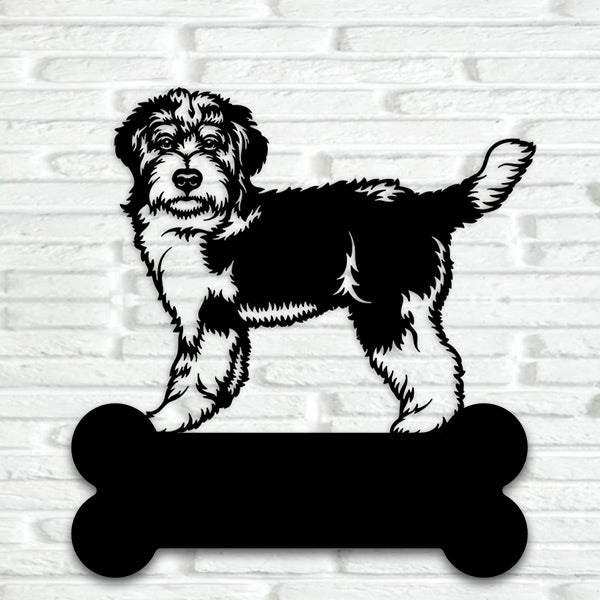 Bernedoodle Metal Art Version 5