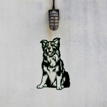 Border Collie Metal Art Version 5