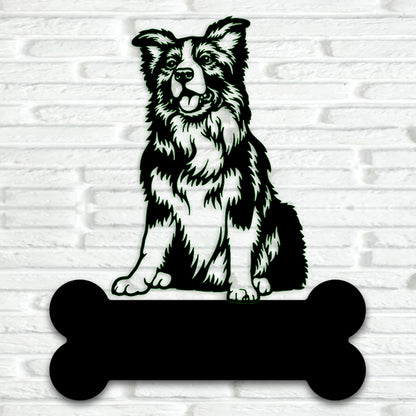 Border Collie Metal Art Version 5