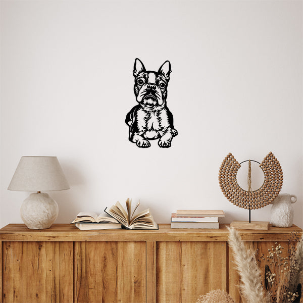 Boston Terrier Metal Art