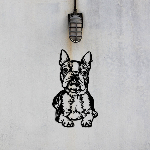 Boston Terrier Metal Art