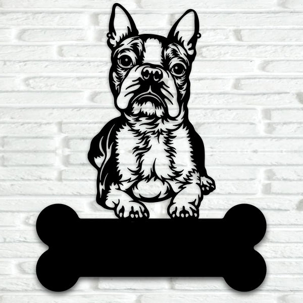 Boston Terrier Metal Art