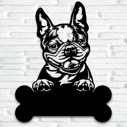 Boston Terrier Metal Art Version 2