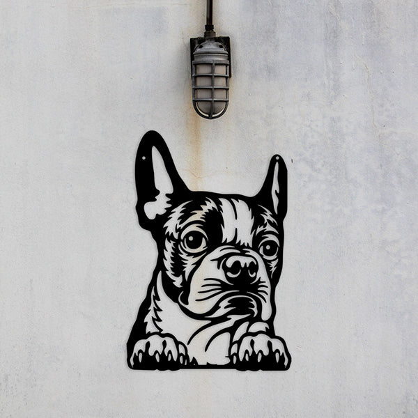 Boston Terrier Metal Art Version 3