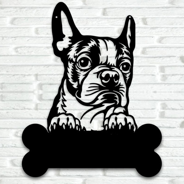 Boston Terrier Metal Art Version 3