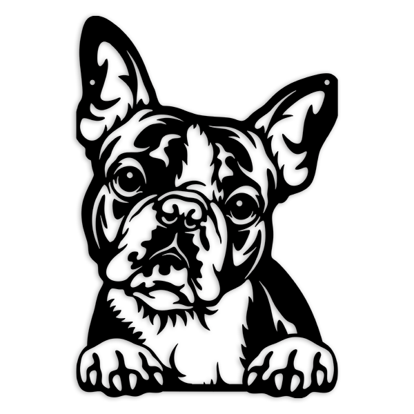 Boston Terrier Metal Art Version 4