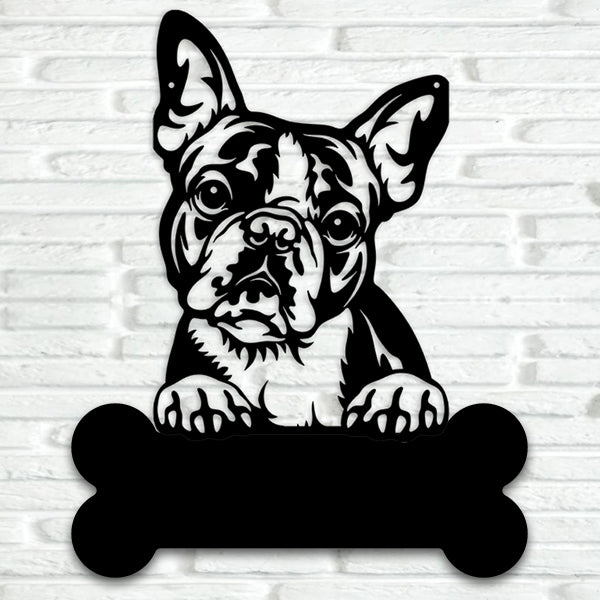 Boston Terrier Metal Art Version 4