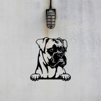 Boxer Metal Art - Metal Dogs