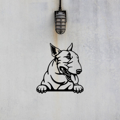 Bull Terrier Metal Art - Metal Dogs