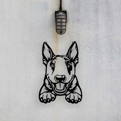 Bull Terrier Version 3 Metal Art - Metal Dogs