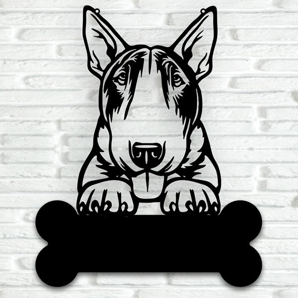 Bull Terrier Version 4 Metal Art - Metal Dogs