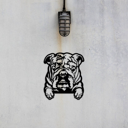 Bulldog Metal Art - Metal Dogs