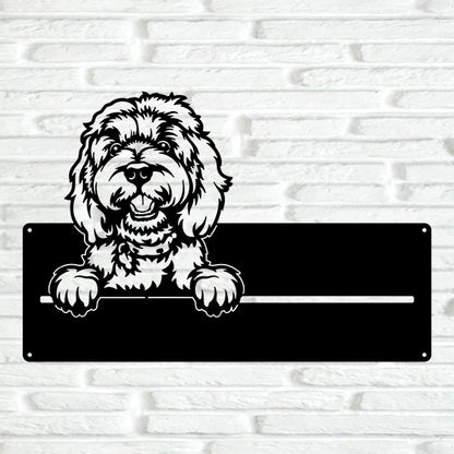 Cavoodle Street Address Sign - Metal Dogs