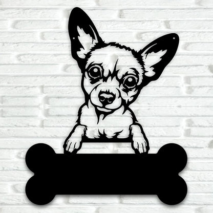 Chihuahua Metal Art - Metal Dogs