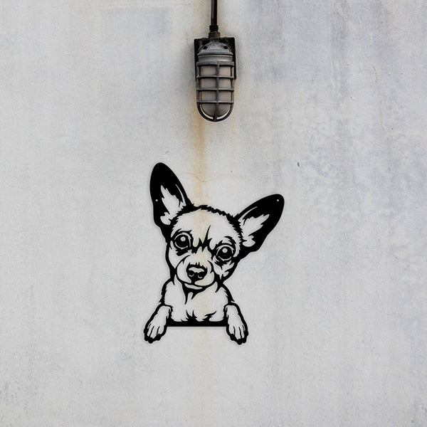 Chihuahua Metal Art - Metal Dogs