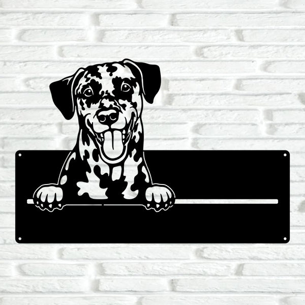 Dalmatian Street Address Sign - Metal Dogs