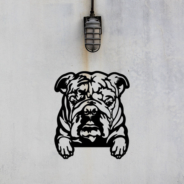 English Bulldog Metal Art - Metal Dogs