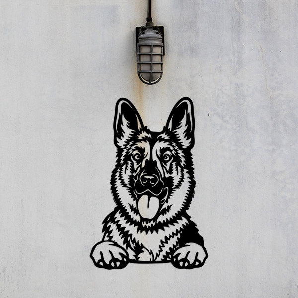 German Shepherd Version 3 Metal Art - Metal Dogs