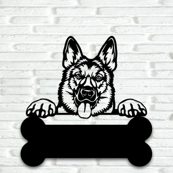 German Shepherd Version 4 Metal Art - Metal Dogs