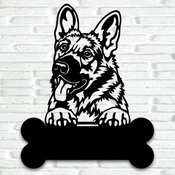 German Shepherd Version 5 Metal Art - Metal Dogs