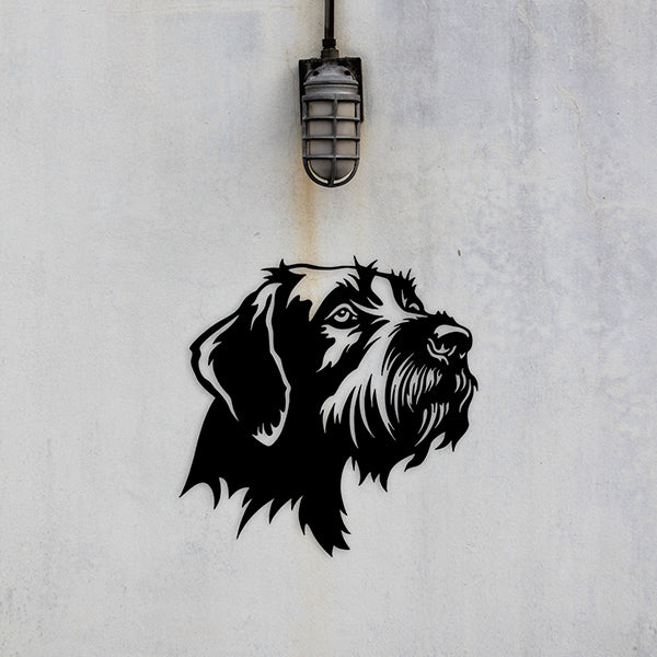 German Wirehaired Pointer Metal Art - Metal Dogs