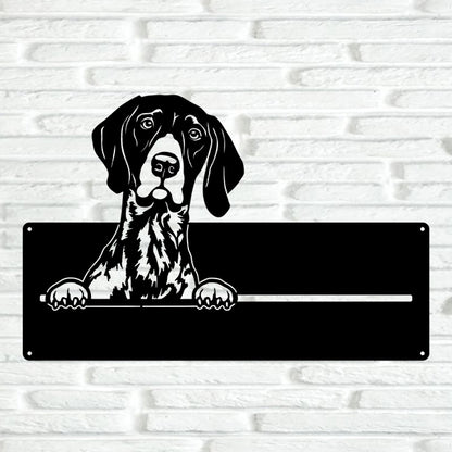 German Shorthaired Pointer Street Address Sign - Metal Dogs