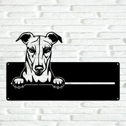 Greyhound Street Address Sign - Metal Dogs