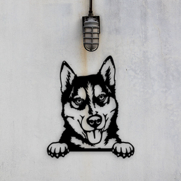 Husky Metal Art - Metal Dogs