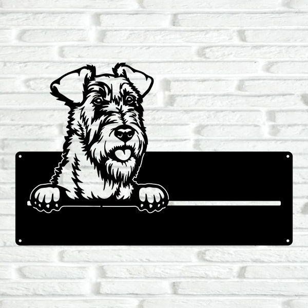 Irish Terrier Street Address Sign - Metal Dogs