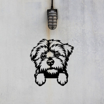 Maltese Version 2 Metal Art - Metal Dogs