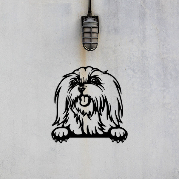Maltese Version 3 Metal Art - Metal Dogs
