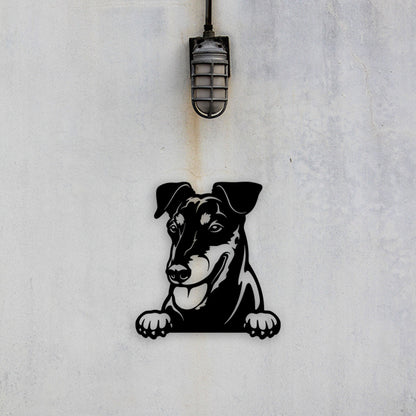 Manchester Terrier Metal Art - Metal Dogs