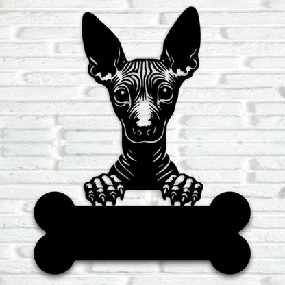 Mexican Hairless Metal Art - Metal Dogs