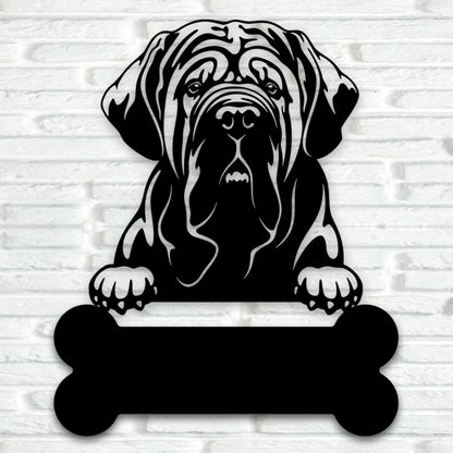 Neapolitan Mastiff Metal Art - Metal Dogs