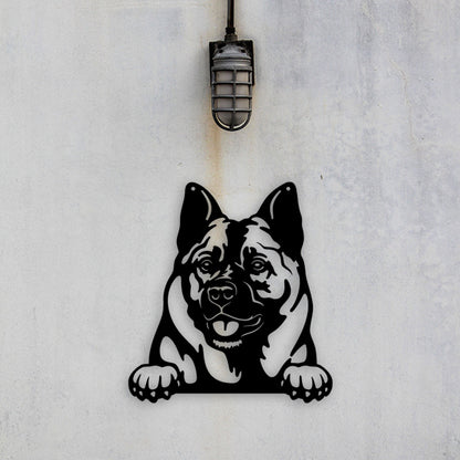 Norwegian Elkhound Metal Art - Metal Dogs