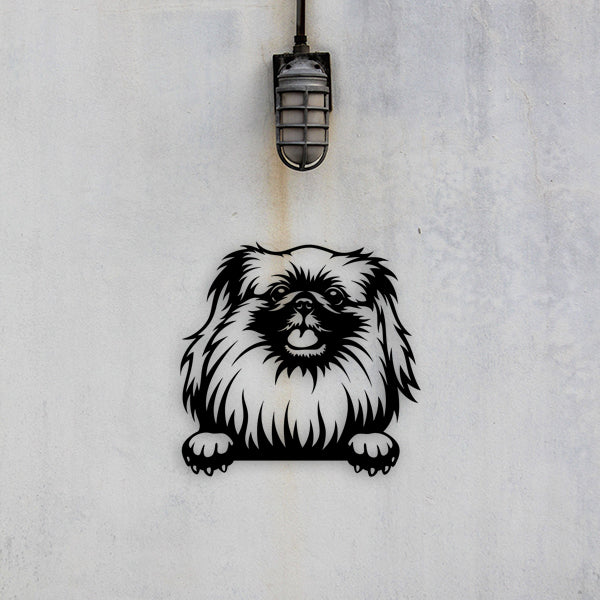 Pekingese Metal Art - Metal Dogs