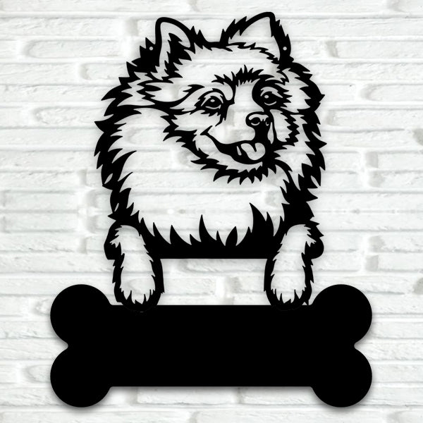 Pomeranian Metal Art - Metal Dogs
