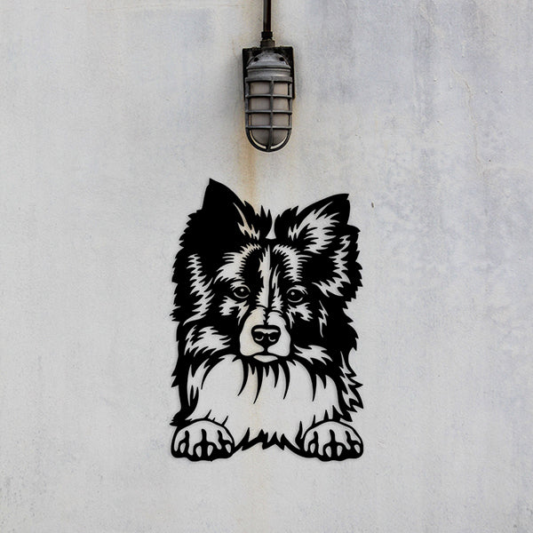 Border Collie Metal Art Version 4