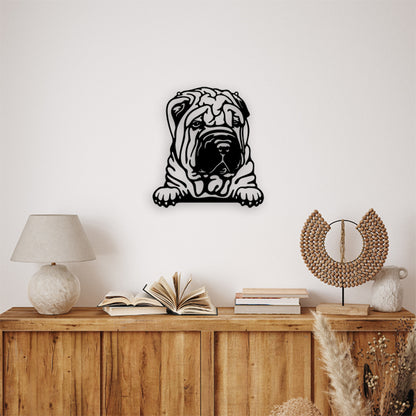 Shar Pei Metal Art - Metal Dogs