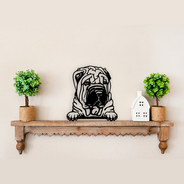 Shar Pei Metal Art - Metal Dogs