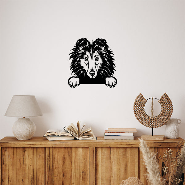 Shetland Sheep Dog Metal Art (Sheltie)