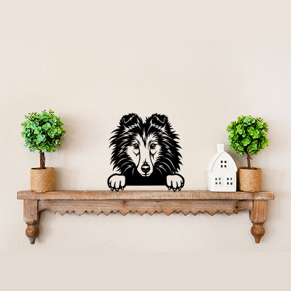 Shetland Sheep Dog Metal Art (Sheltie)