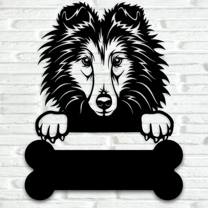 Shetland Sheep Dog Metal Art (Sheltie)